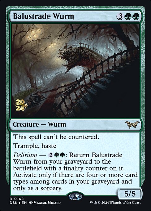 Balustrade Wurm (PDSK 168s) [Duskmourn: House of Horror Promos]