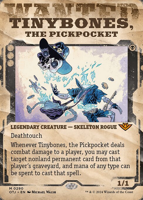 Tinybones, the Pickpocket (Borderless · Showcase) (OTJ 290) [Outlaws of Thunder Junction]