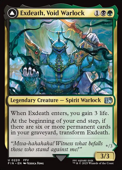 Exdeath, Void Warlock // Neo Exdeath, Dimension's End (FIN 220) [Final Fantasy]