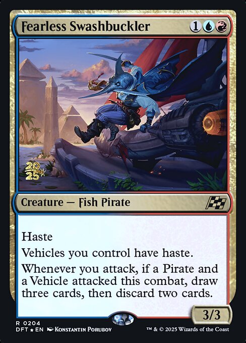 Fearless Swashbuckler (PDFT 204s) [Aetherdrift Promos]