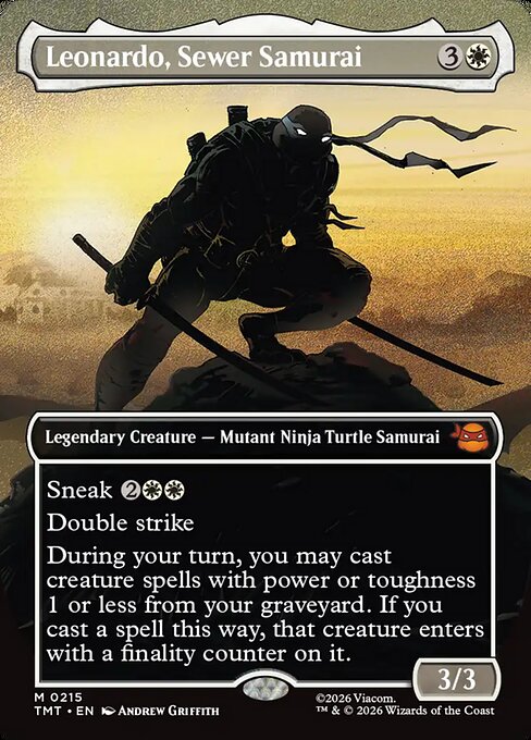 Leonardo, Sewer Samurai (Borderless) (TMT 215) [Teenage Mutant Ninja Turtles]