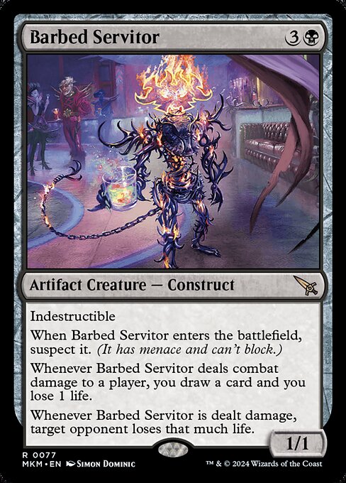 Barbed Servitor (MKM 77) [Murders at Karlov Manor]