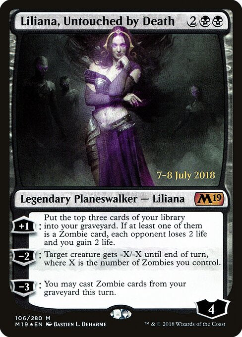 Liliana, Untouched by Death (PM19 106s) [Core Set 2019 Promos]