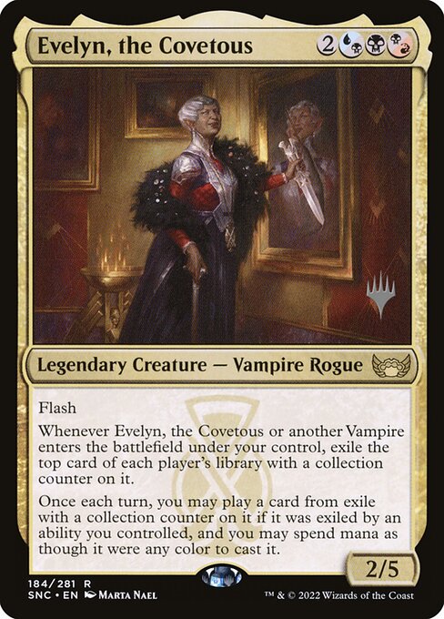 Evelyn, the Covetous (PSNC 184p) [Streets of New Capenna Promos]