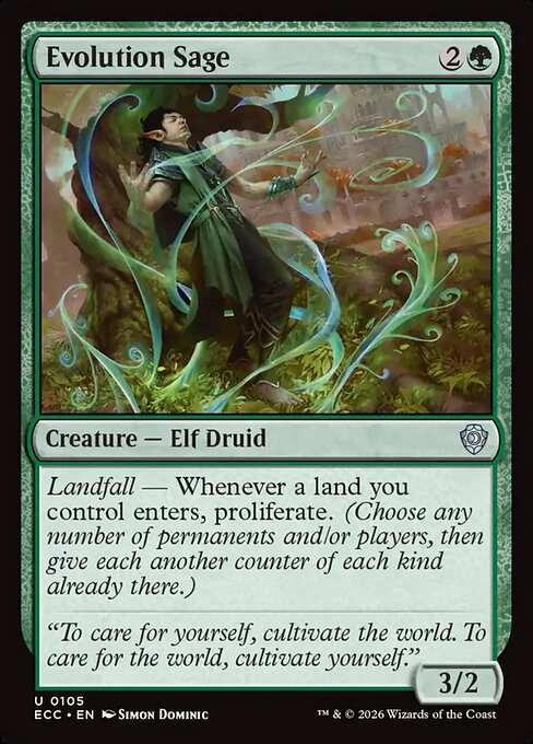 Evolution Sage (ECC 105) [Lorwyn Eclipsed Commander]