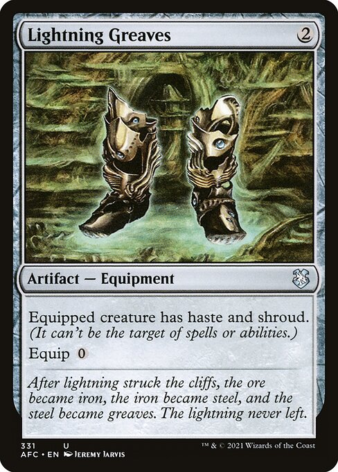 Lightning Greaves (AFC 331) [Forgotten Realms Commander]