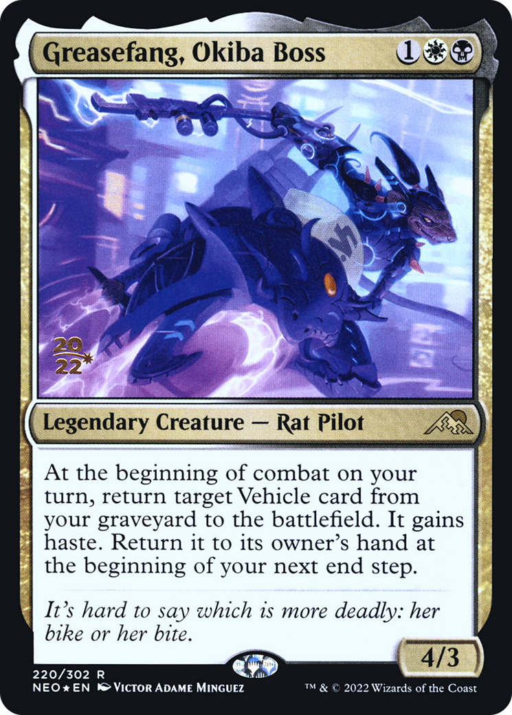 Greasefang, Okiba Boss [Kamigawa: Neon Dynasty Prerelease Promos]
