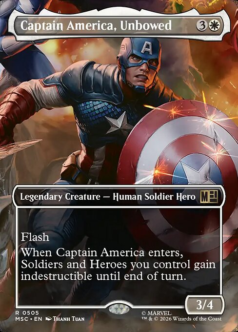 Captain America, Unbowed (Borderless) (MSC 505) [Marvel Super Heroes Commander]