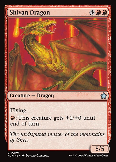Shivan Dragon (FDN 206) [Foundations]