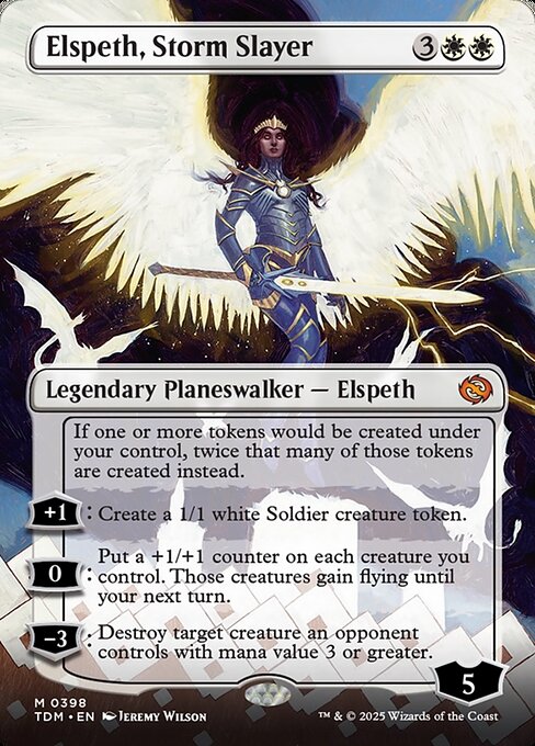 Elspeth, Storm Slayer (Borderless · Full Art) (TDM 398) [Tarkir: Dragonstorm]
