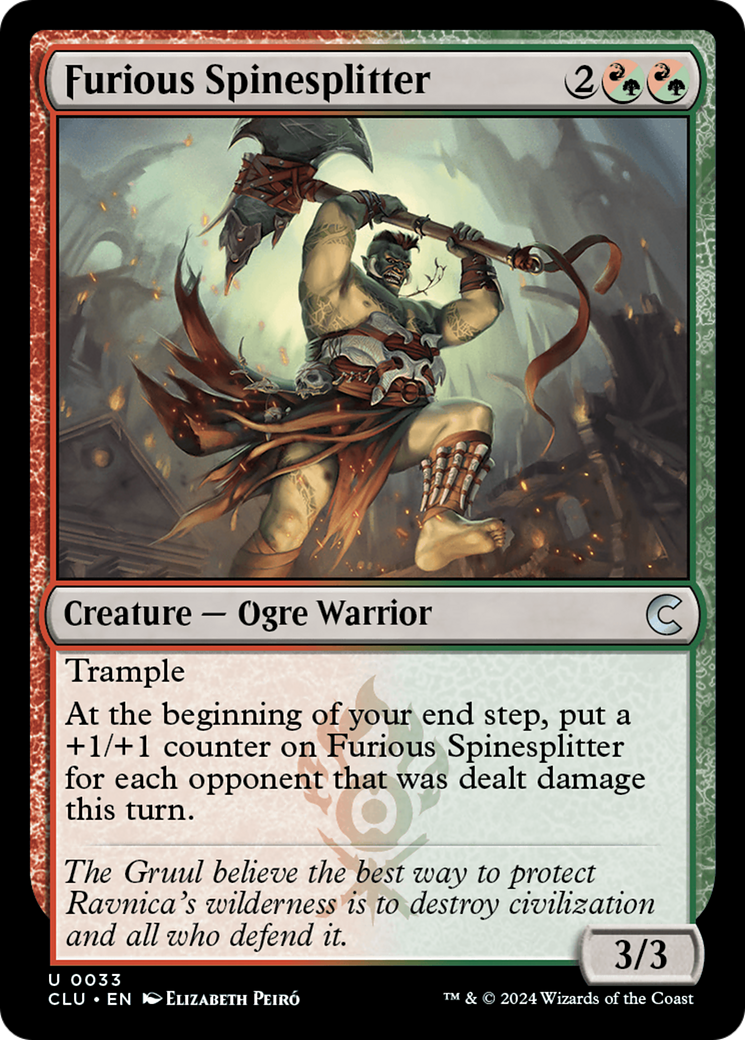 Furious Spinesplitter [Ravnica: Clue Edition]