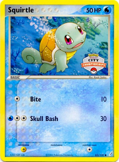 Squirtle 63 100 City Championships (PR 063/100) [League & Championship Cards]