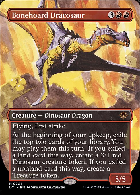 Bonehoard Dracosaur (Borderless · Full Art) (LCI 321) [The Lost Caverns of Ixalan]