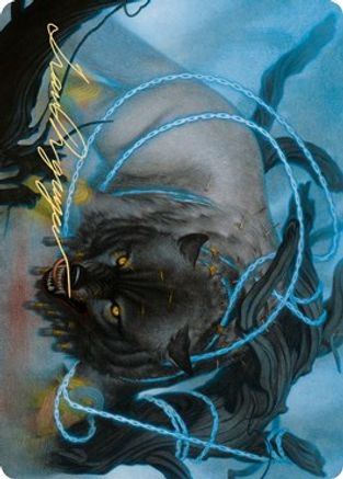 Bind the Monster Art Card (Gold-Stamped Signature) [Kaldheim Art Series]