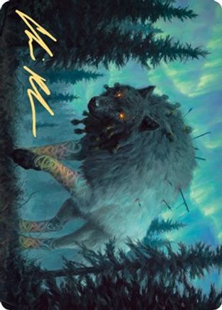 Sarulf, Realm Eater Art Card (Gold-Stamped Signature) [Kaldheim Art Series]