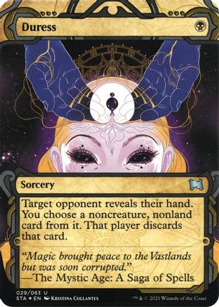 Duress (Foil Etched) [Strixhaven: School of Mages Mystical Archive]