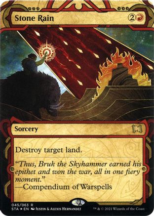Stone Rain (Foil Etched) [Strixhaven: Mystical Archive]