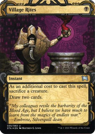Village Rites (Foil Etched) [Strixhaven: School of Mages Mystical Archive]