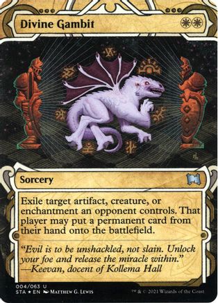 Divine Gambit (Foil Etched) [Strixhaven: School of Mages Mystical Archive]
