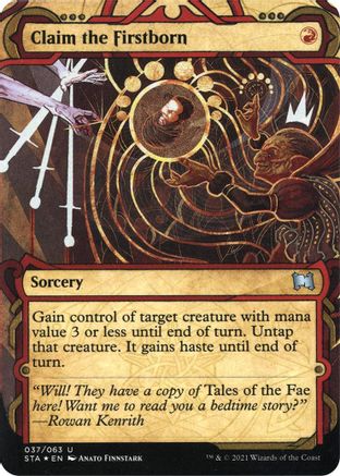 Claim the Firstborn (Foil Etched) [Strixhaven: School of Mages Mystical Archive]