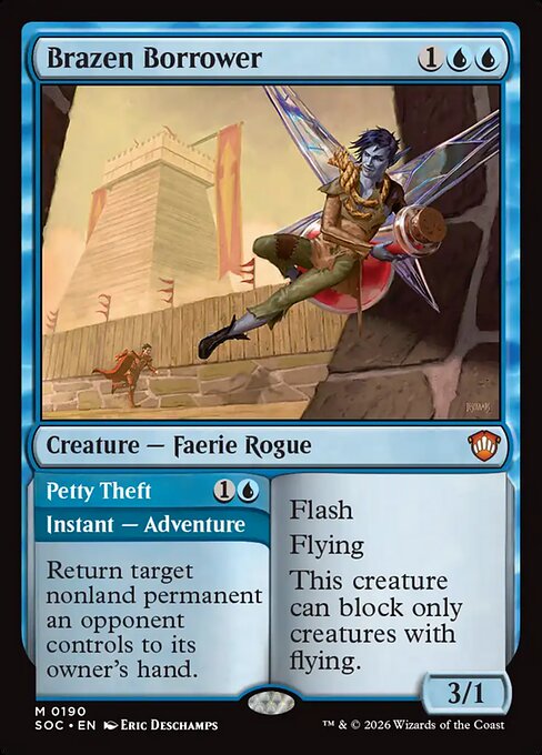 Brazen Borrower // Petty Theft (SOC 190) [Secrets of Strixhaven Commander]