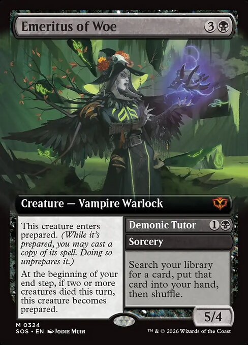 Emeritus of Woe // Demonic Tutor (SOS 324) [Secrets of Strixhaven]