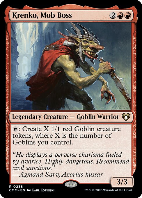 Krenko, Mob Boss (CMM 238) [Commander Masters]