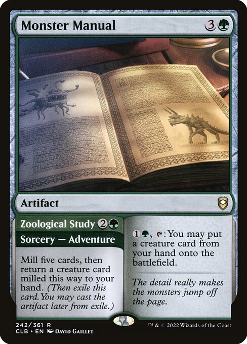 Monster Manual // Zoological Study (CLB 242) [Commander Legends: Battle for Baldur's Gate]