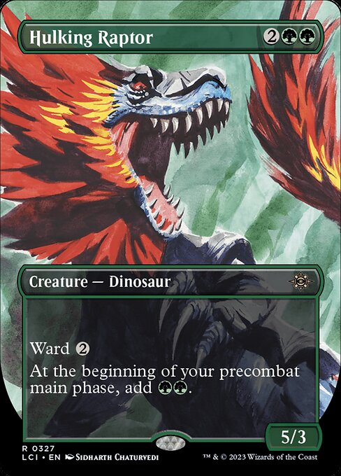Hulking Raptor (Borderless) (LCI 327) [The Lost Caverns of Ixalan]