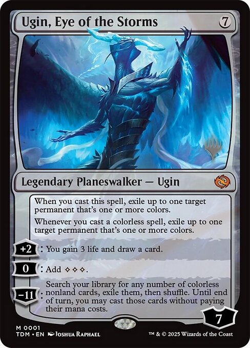 Ugin, Eye of the Storms (PTDM 1p) [Tarkir: Dragonstorm Promos]