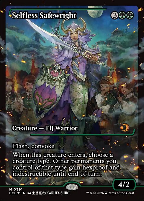 Selfless Safewright (Showcase · Full Art) (ECL 391) [Lorwyn Eclipsed]