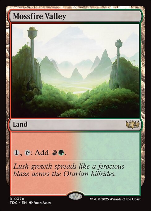 Mossfire Valley (TDC 378) [Tarkir: Dragonstorm Commander]