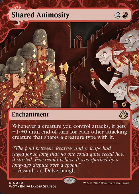 Shared Animosity (Borderless · Showcase) (WOT 49) [Wilds of Eldraine: Enchanting Tales]