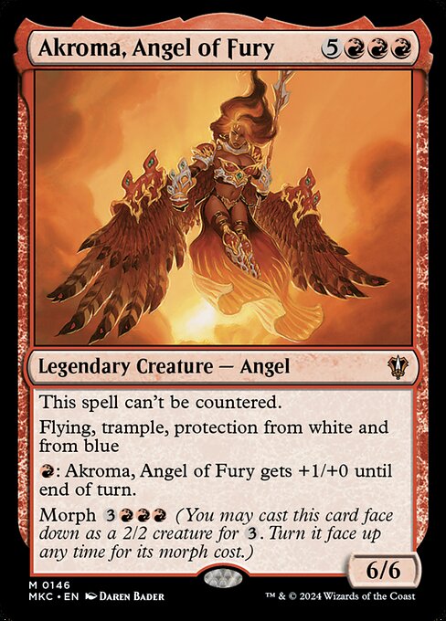 Akroma, Angel of Fury (MKC 146) [Murders at Karlov Manor Commander]