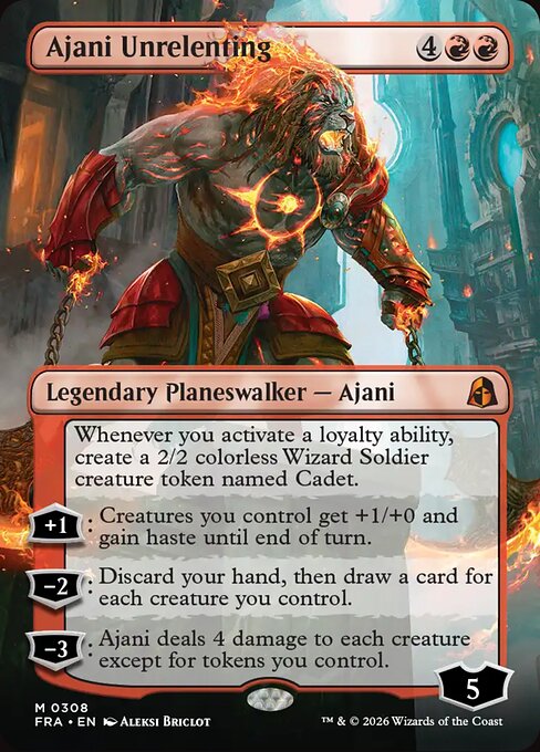 Ajani Unrelenting (Borderless) (FRA 308) [Reality Fracture]