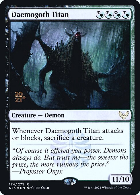 Daemogoth Titan (PSTX 174s) [Strixhaven: School of Mages Promos]