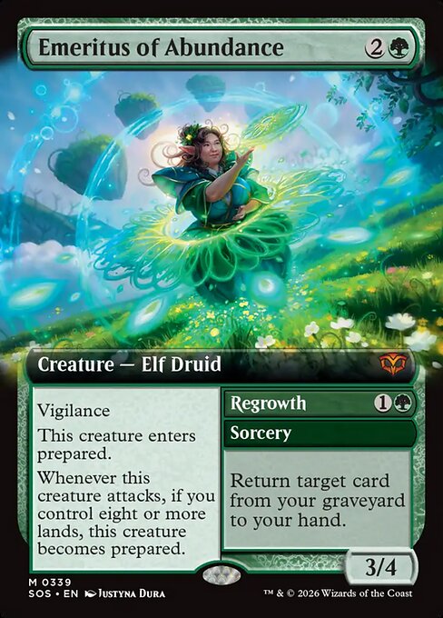 Emeritus of Abundance // Regrowth (SOS 339) [Secrets of Strixhaven]