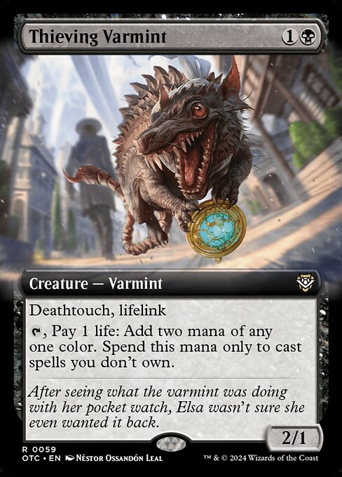 Thieving Varmint (Extended Art) (OTC 59) [Outlaws of Thunder Junction Commander]