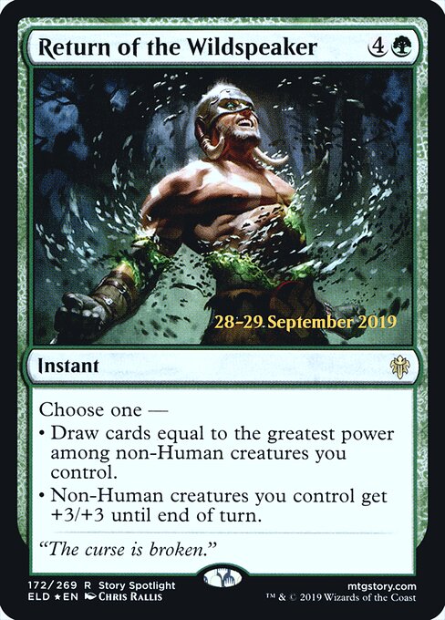 Return of the Wildspeaker (PELD 172s) [Throne of Eldraine Promos]