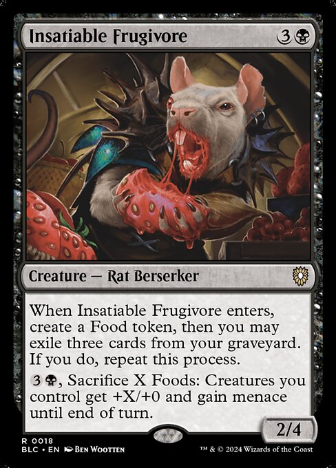 Insatiable Frugivore (BLC 18) [Bloomburrow Commander]