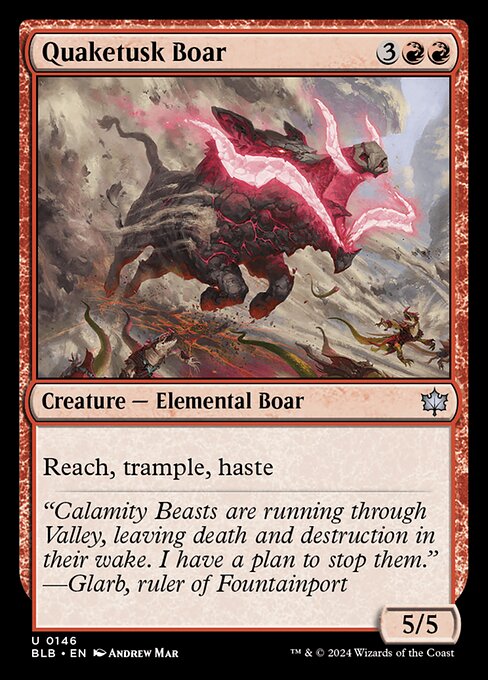 Quaketusk Boar (BLB 146) [Bloomburrow]