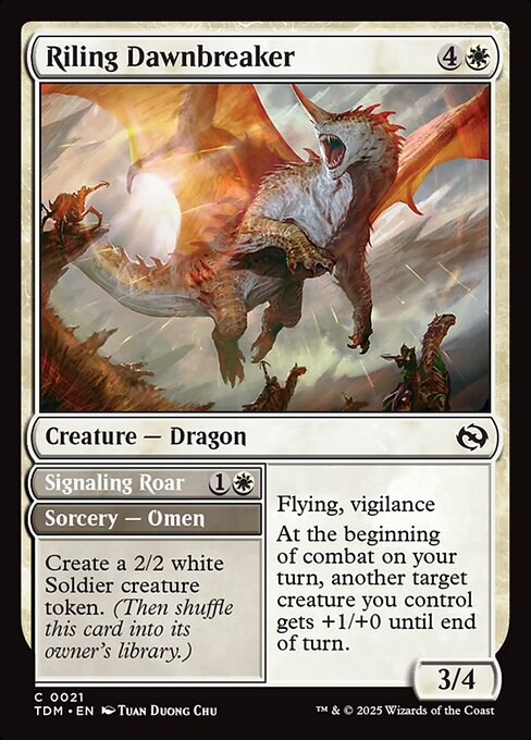 Riling Dawnbreaker // Signaling Roar (TDM 21) [Tarkir: Dragonstorm]