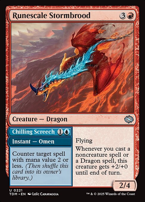 Runescale Stormbrood // Chilling Screech (TDM 221) [Tarkir: Dragonstorm]