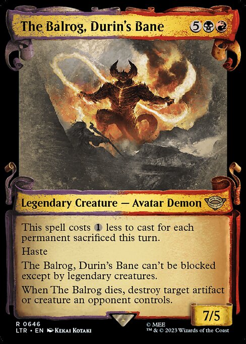 The Balrog, Durin's Bane (Showcase) (LTR 646) [The Lord of the Rings: Tales of Middle-earth]