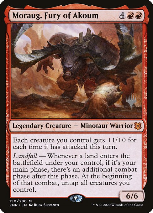 Moraug, Fury of Akoum (PZNR 150p) [Zendikar Rising Promos]