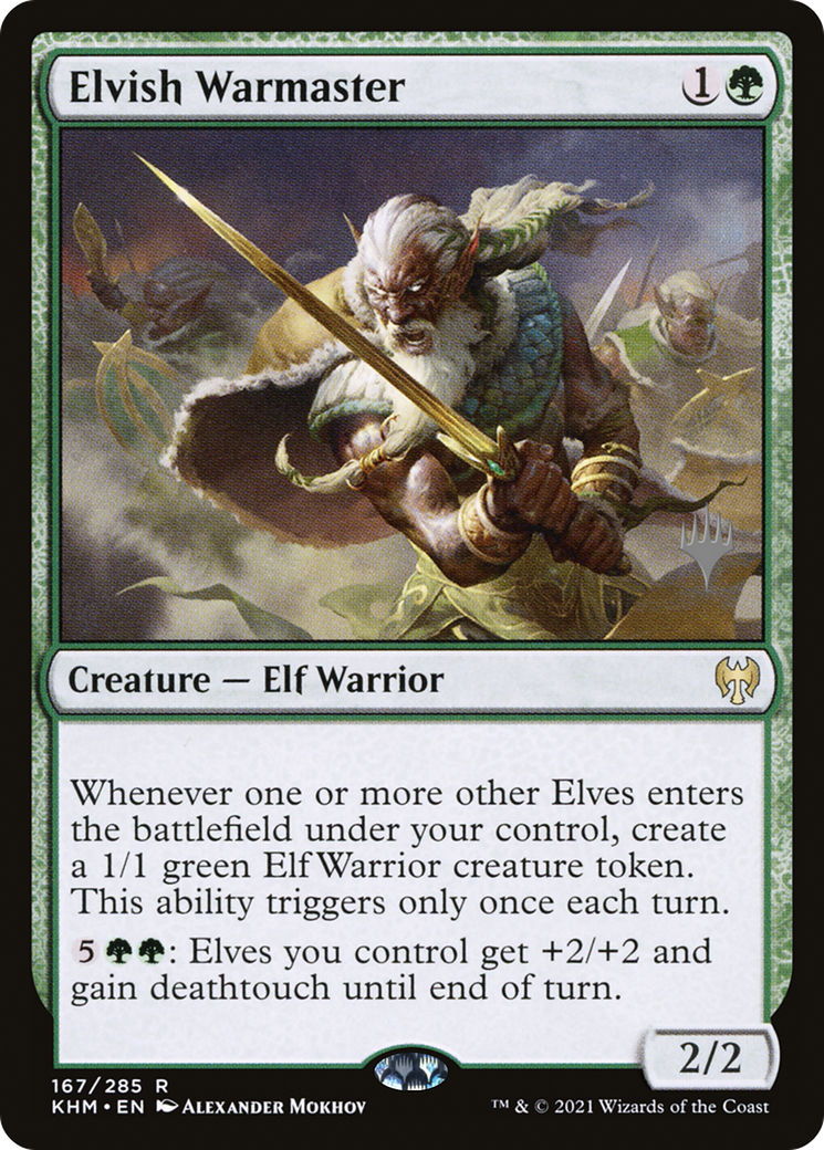 Elvish Warmaster (Promo Pack) [Kaldheim Promos]