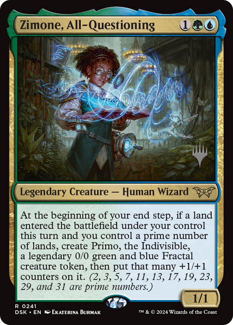 Zimone, All-Questioning (Promo Pack) [Duskmourn: House of Horror Promos]