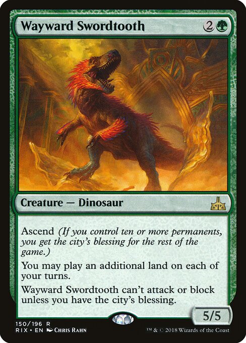 Wayward Swordtooth (RIX 150) [Rivals of Ixalan]