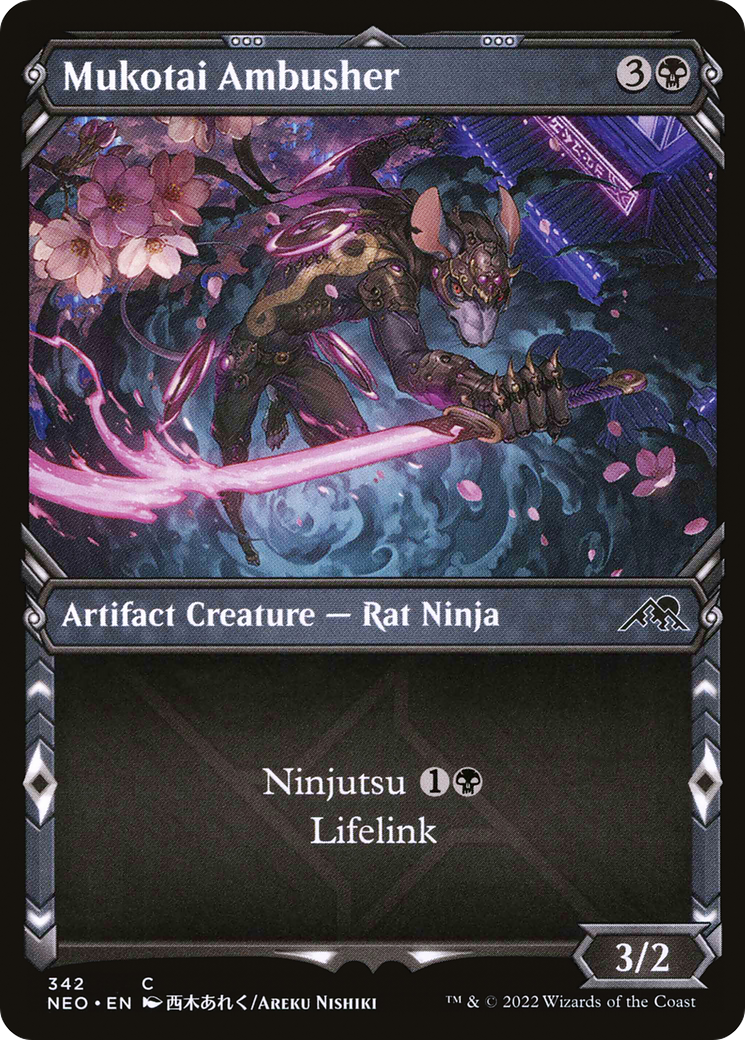 Mukotai Ambusher (Showcase Ninja) [Kamigawa: Neon Dynasty]