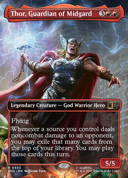 Thor, Guardian of Midgard (Borderless) (MSC 503) [Marvel Super Heroes Commander]